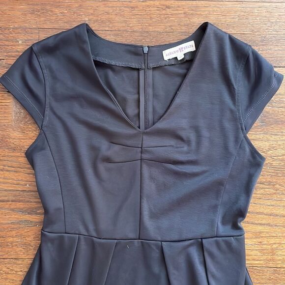 Altar’d State Charcoal V-Neck Cap Sleeve Dress - Picture 3 of 6